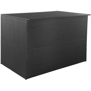 vidaXL udendørs opbevaringskasse 150x100x100 cm polyrattan sort