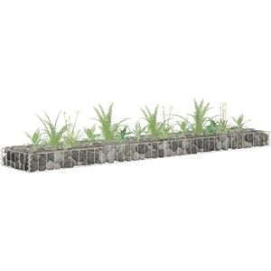 vidaXL gabion-højbed 180x30x10 cm galvaniseret stål