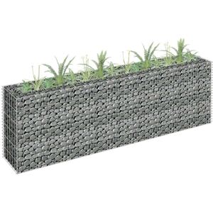 vidaXL gabion-højbed 180x30x60 cm galvaniseret stål