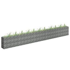 vidaXL gabion-højbed 450x30x60 cm galvaniseret stål