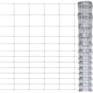 vidaXL havehegn 50x1,6 m galvaniseret stål sølvfarvet