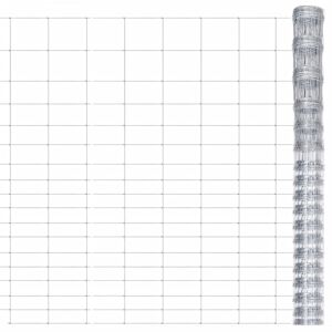 vidaXL havehegn 50x1,25 m galvaniseret stål sølvfarvet