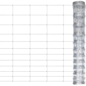 vidaXL havehegn 50 m 150 cm galvaniseret stål sølvfarvet