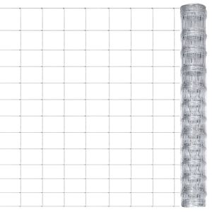 vidaXL havehegn 50x12,5 m galvaniseret stål sølvfarvet