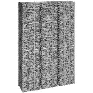 vidaXL gabion-højbede 3 stk. 30x30x150 cm jern