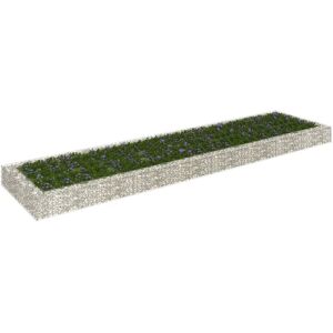 vidaXL gabion-højbed 400x100x20 cm galvaniseret stål