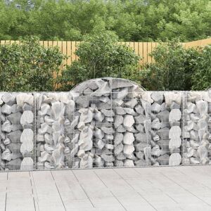 vidaXL buede gabionkurve 50 stk. 200x50x100/120 cm galvaniseret jern