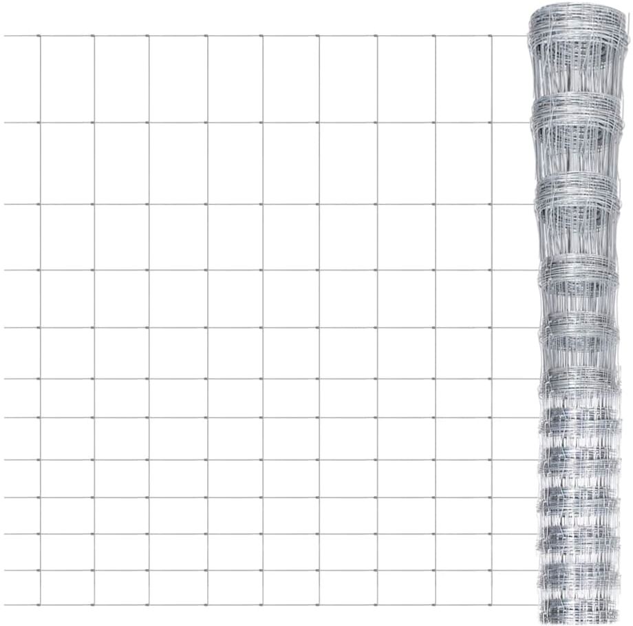 vidaXL havehegn galvaniseret stål 50 m 150 cm vidaXL havehegn galvaniseret stål 50 m 150 cm