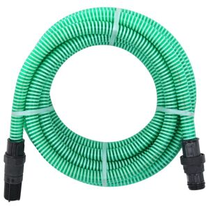 vidaXL sugeslange med PVC-tilslutninger 4 m 22 mm grøn