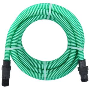 vidaXL sugeslange med PVC-tilslutninger 10 m 22 mm grøn