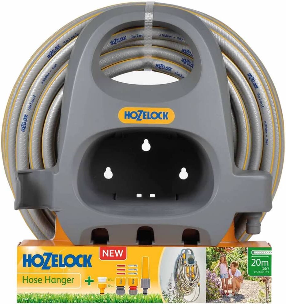 Hozelock slangeholder med slange og startsæt 20m Hozelock slangeholder med slange og startsæt 20m