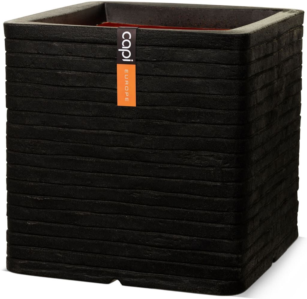 Capi plantekasse Nature Row firkantet 30 x 30 cm sort KBLRO902 Capi plantekasse Nature Row firkantet 30 x 30 cm sort KBLRO902