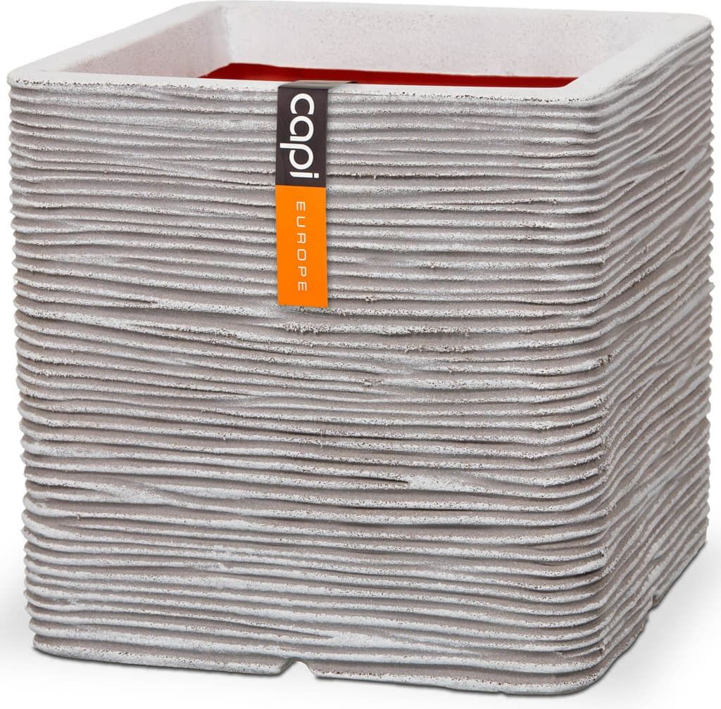 Capi plantekasse Nature Rib firkantet 30 x 30 cm elfenbensfarvet KOFI902 Capi plantekasse Nature Rib firkantet 30 x 30 cm elfenbensfarvet KOFI902