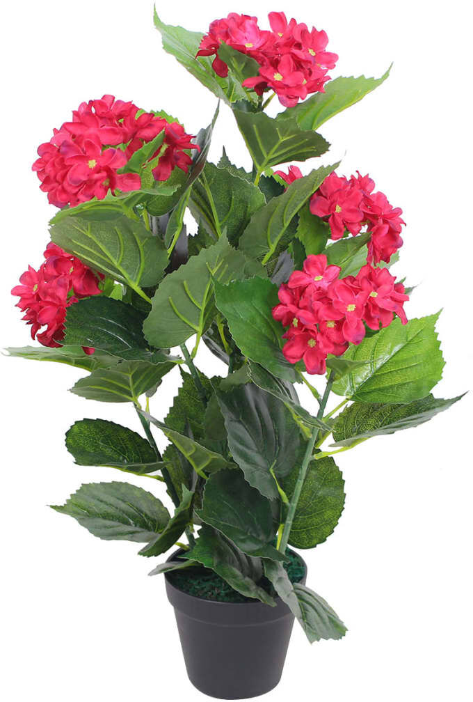 vidaXL kunstig hortensia-plante med urtepotte 60 cm rød vidaXL kunstig hortensia-plante med urtepotte 60 cm rød