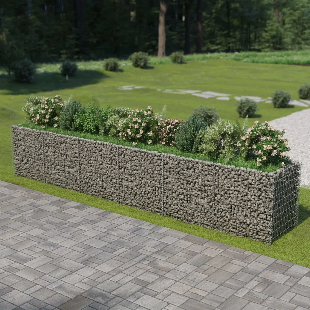 vidaXL gabion-højbed 540x90x100 cm galvaniseret stål