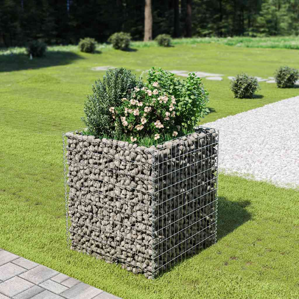 vidaXL gabion-højbed 90x90x100 cm galvaniseret stål vidaXL gabion-højbed 90x90x100 cm galvaniseret stål