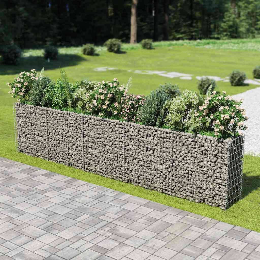 vidaXL gabion-højbed 450x50x100 cm galvaniseret stål vidaXL gabion-højbed 450x50x100 cm galvaniseret stål