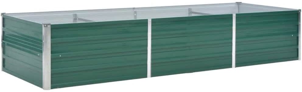 vidaXL forhøjet plantekasse 240x80x45 cm galvaniseret stål grøn vidaXL forhøjet plantekasse 240x80x45 cm galvaniseret stål grøn