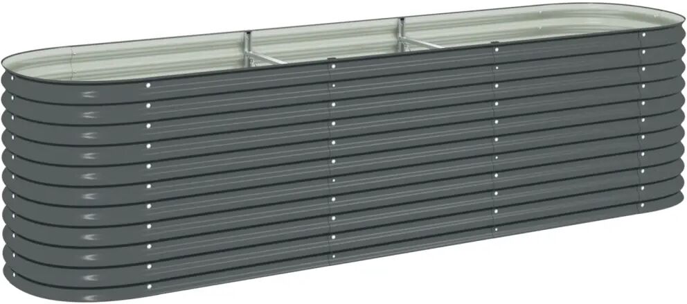 vidaXL forhøjet plantekasse 320x80x81 cm galvaniseret stål grå vidaXL forhøjet plantekasse 320x80x81 cm galvaniseret stål grå