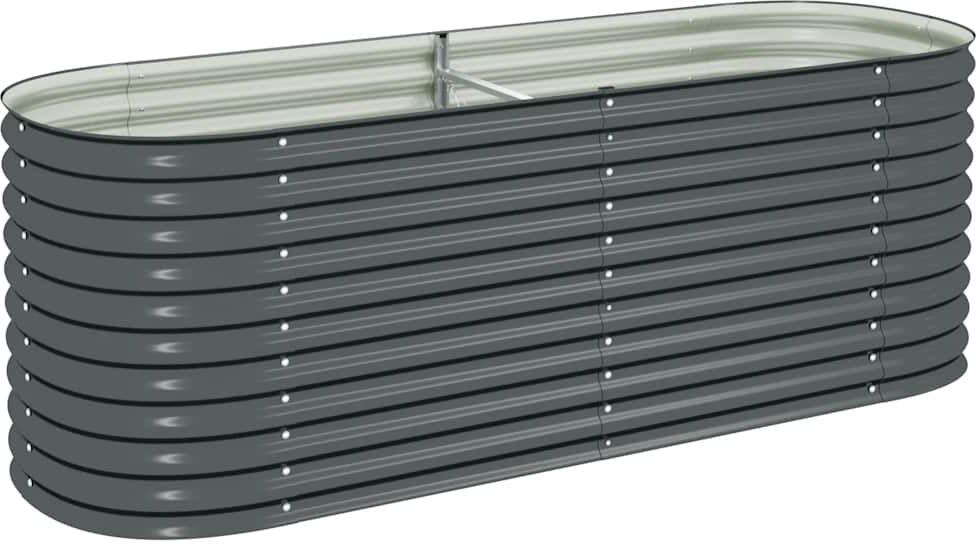 vidaXL forhøjet plantekasse 240x80x81 cm galvaniseret stål grå vidaXL forhøjet plantekasse 240x80x81 cm galvaniseret stål grå