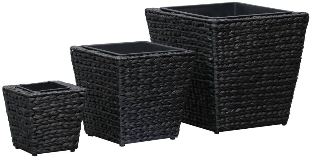 vidaXL forhøjede plantekasser 3 stk. vandhyacint sort vidaXL forhøjede plantekasser 3 stk. vandhyacint sort