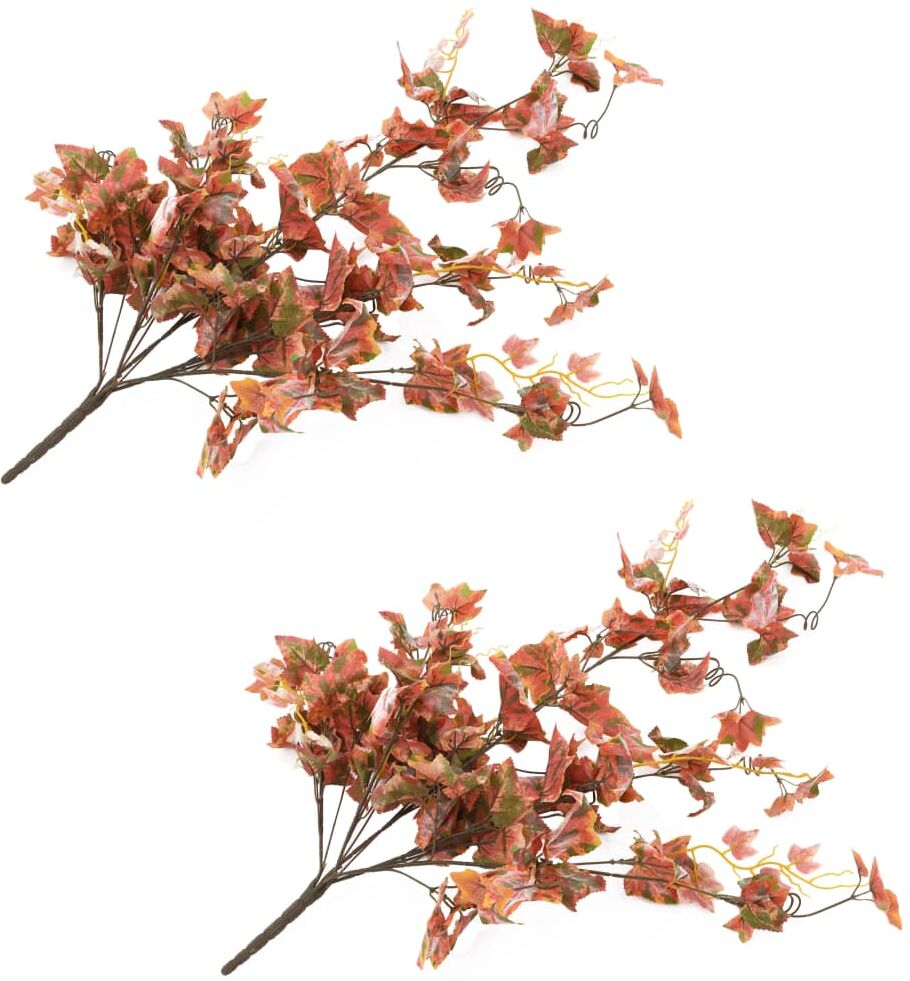vidaXL kunstige vindrueblade 2 stk. 90 cm rød vidaXL kunstige vindrueblade 2 stk. 90 cm rød