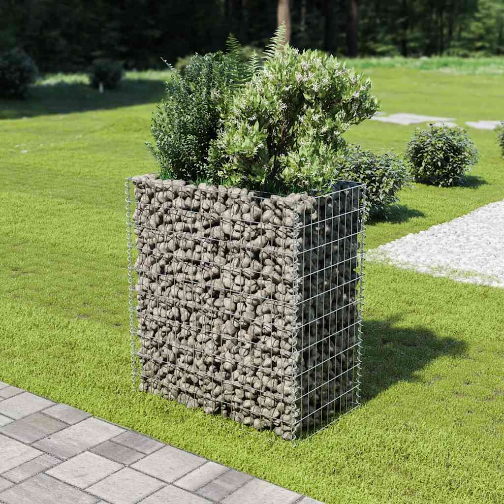 vidaXL gabion-højbed 90x50x100 cm galvaniseret stål vidaXL gabion-højbed 90x50x100 cm galvaniseret stål