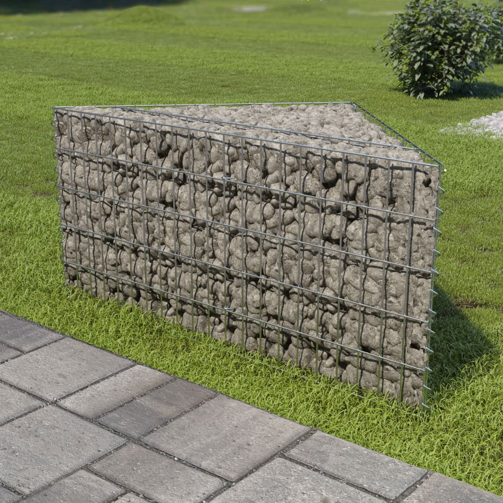 vidaXL gabion-højbed 75x75x50 cm galvaniseret stål vidaXL gabion-højbed 75x75x50 cm galvaniseret stål