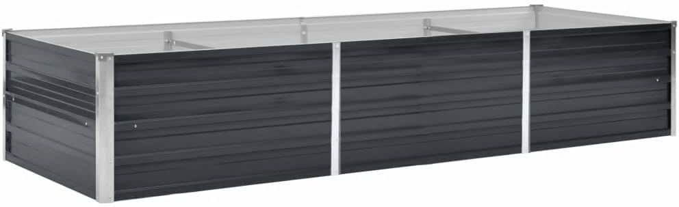 vidaXL hævet plantekasse 240x80x45 cm galvaniseret stål antracitgrå vidaXL hævet plantekasse 240x80x45 cm galvaniseret stål antracitgrå