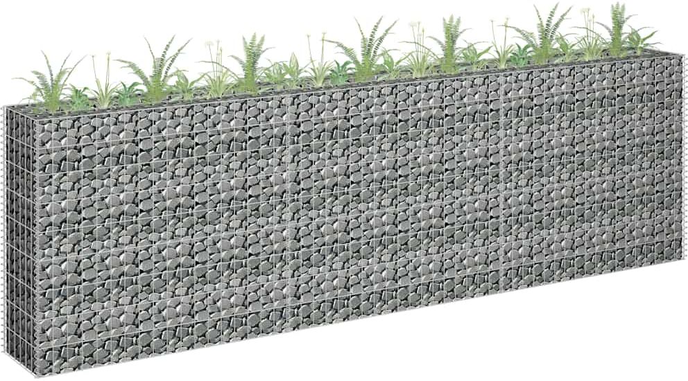 vidaXL gabion-højbed 270x30x90 cm galvaniseret stål vidaXL gabion-højbed 270x30x90 cm galvaniseret stål
