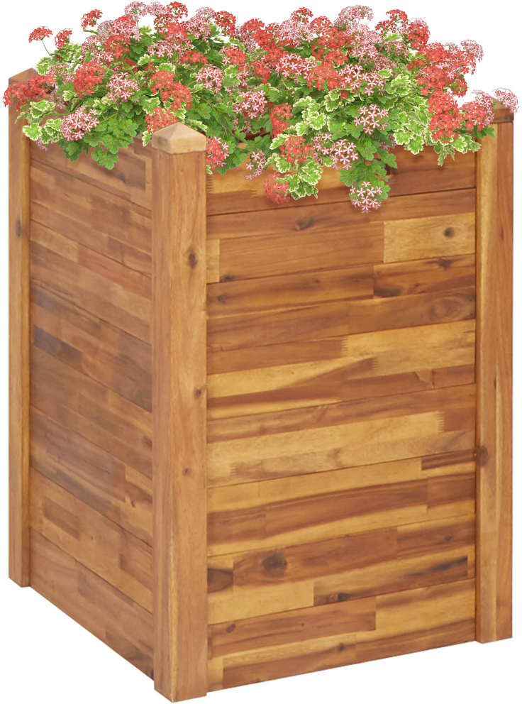 vidaXL hævet plantekasse 60x60x84 cm massivt akacietræ vidaXL hævet plantekasse 60x60x84 cm massivt akacietræ