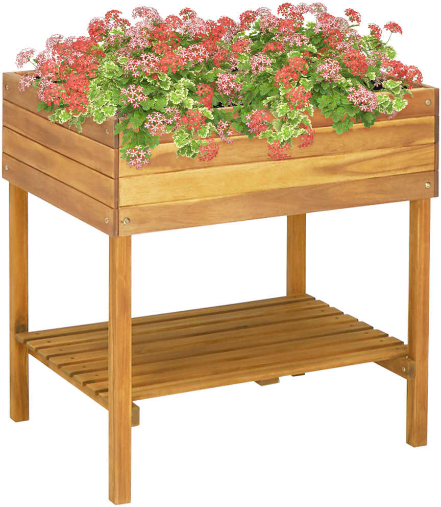 vidaXL forhøjet plantekasse 78,5 x 58,5 x 78,5 cm massivt akacietræ vidaXL forhøjet plantekasse 78,5 x 58,5 x 78,5 cm massivt akacietræ