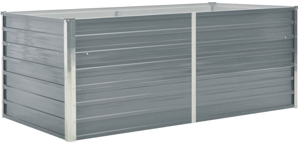 vidaXL hævet havekasse 160 x 80 x 45 cm galvaniseret stål grå vidaXL hævet havekasse 160 x 80 x 45 cm galvaniseret stål grå