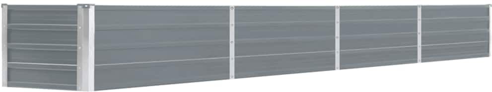 vidaXL forhøjet plantekasse 320x40x45 cm galvaniseret stål grå vidaXL forhøjet plantekasse 320x40x45 cm galvaniseret stål grå