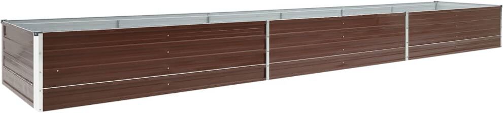 vidaXL forhøjet plantekasse 480x80x45 cm galvaniseret stål brun vidaXL forhøjet plantekasse 480x80x45 cm galvaniseret stål brun