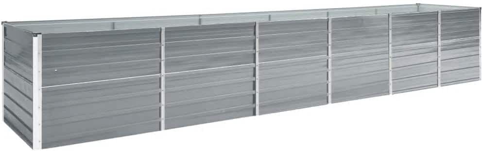 vidaXL forhøjet plantekasse 480x80x77 cm galvaniseret stål grå vidaXL forhøjet plantekasse 480x80x77 cm galvaniseret stål grå