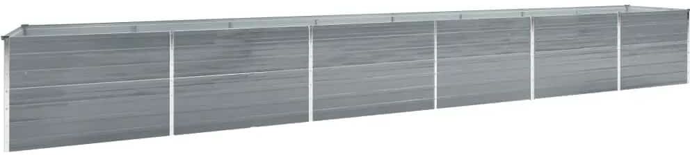 vidaXL forhøjet plantekasse 600x80x77 cm galvaniseret stål grå vidaXL forhøjet plantekasse 600x80x77 cm galvaniseret stål grå