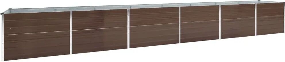 vidaXL forhøjet plantekasse 600x80x77 cm galvaniseret stål brun vidaXL forhøjet plantekasse 600x80x77 cm galvaniseret stål brun