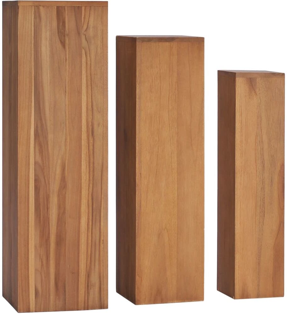 vidaXL plantestativsæt 3 dele massivt teaktræ vidaXL plantestativsæt 3 dele massivt teaktræ