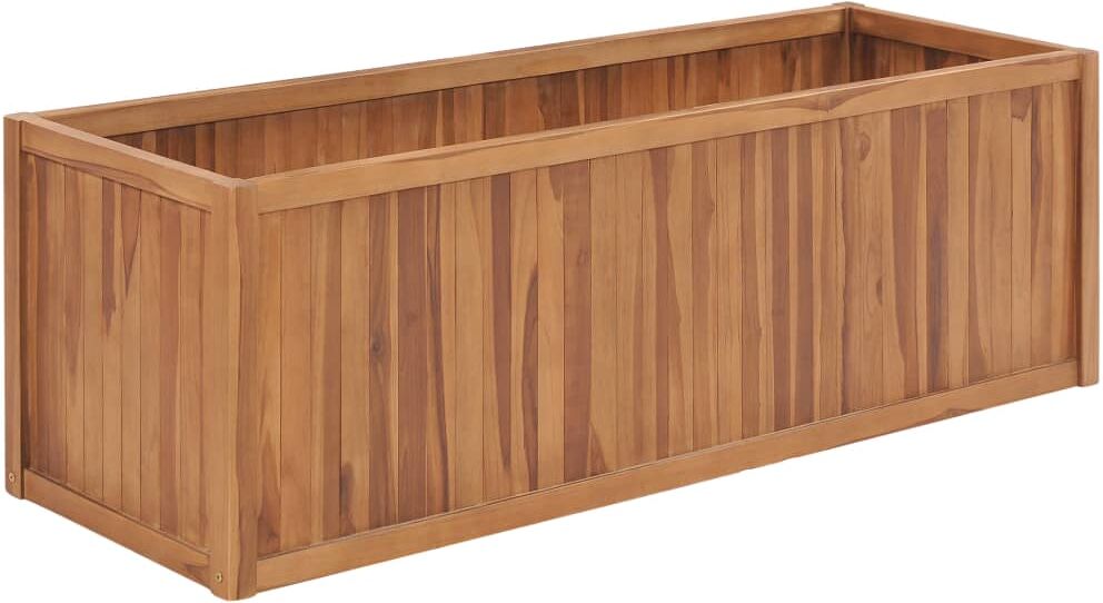 vidaXL hævet plantekasse 150x50x50 cm massivt teaktræ vidaXL hævet plantekasse 150x50x50 cm massivt teaktræ