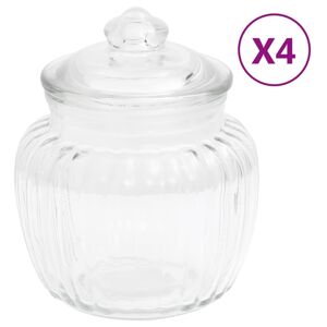 vidaXL opbevaringsglas 4 stk. 500 ml glas