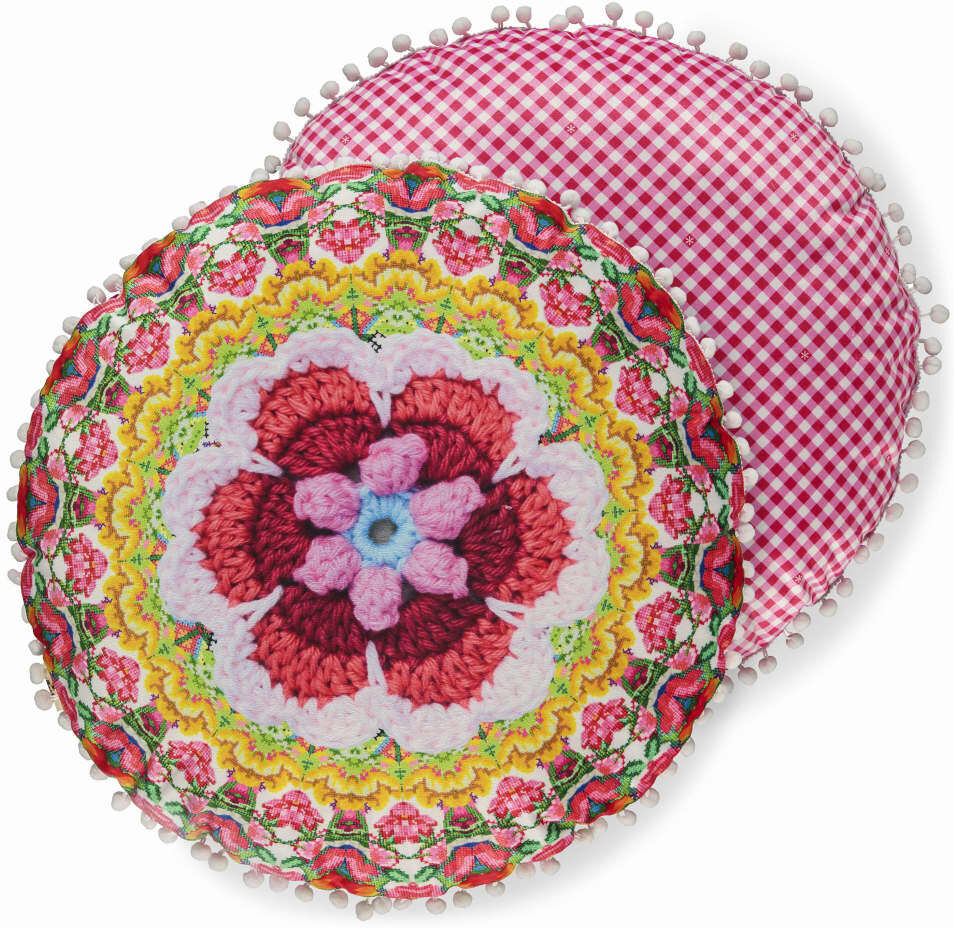 Happiness pyntepude ZIYANA 55 cm polyfløjl Happiness pyntepude ZIYANA 55 cm polyfløjl