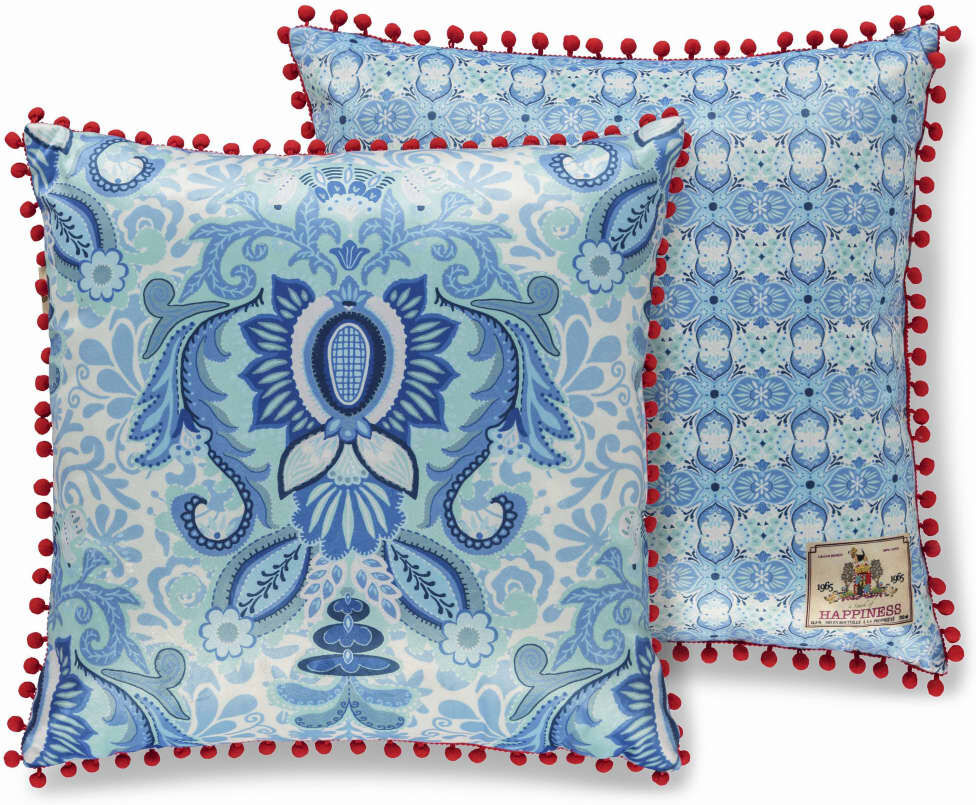 Happiness pyntepude YOGI 48 x 48 cm polyfløjl Happiness pyntepude YOGI 48 x 48 cm polyfløjl