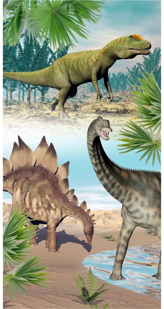 Good Morning badehåndklæde DINO 75x150 cm flerfarvet Good Morning badehåndklæde DINO 75x150 cm flerfarvet