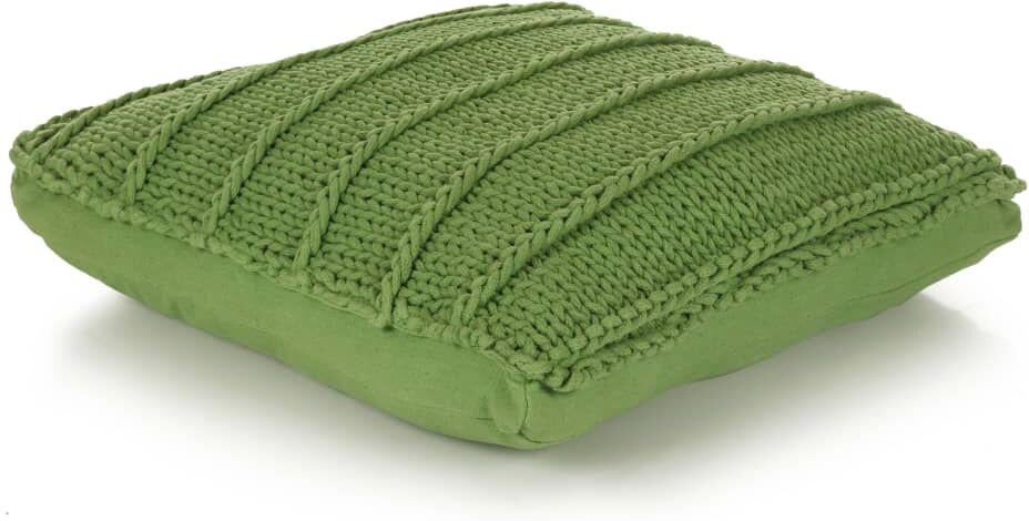 vidaXL gulvpude firkantet strikket bomuld 60 x 60 cm grøn vidaXL gulvpude firkantet strikket bomuld 60 x 60 cm grøn