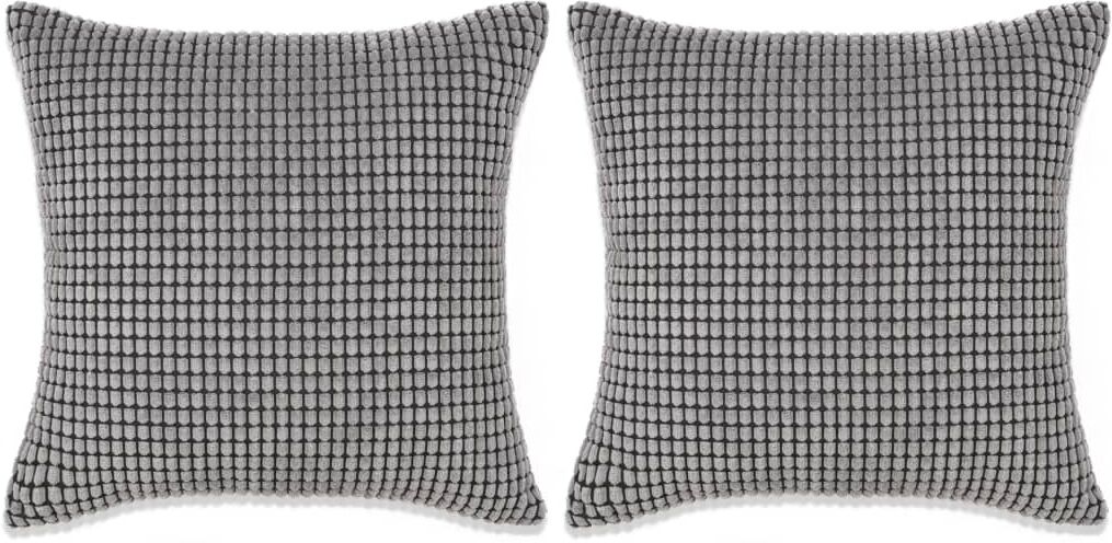 vidaXL pudesæt 2 stk. velour 60 x 60 cm grå vidaXL pudesæt 2 stk. velour 60 x 60 cm grå