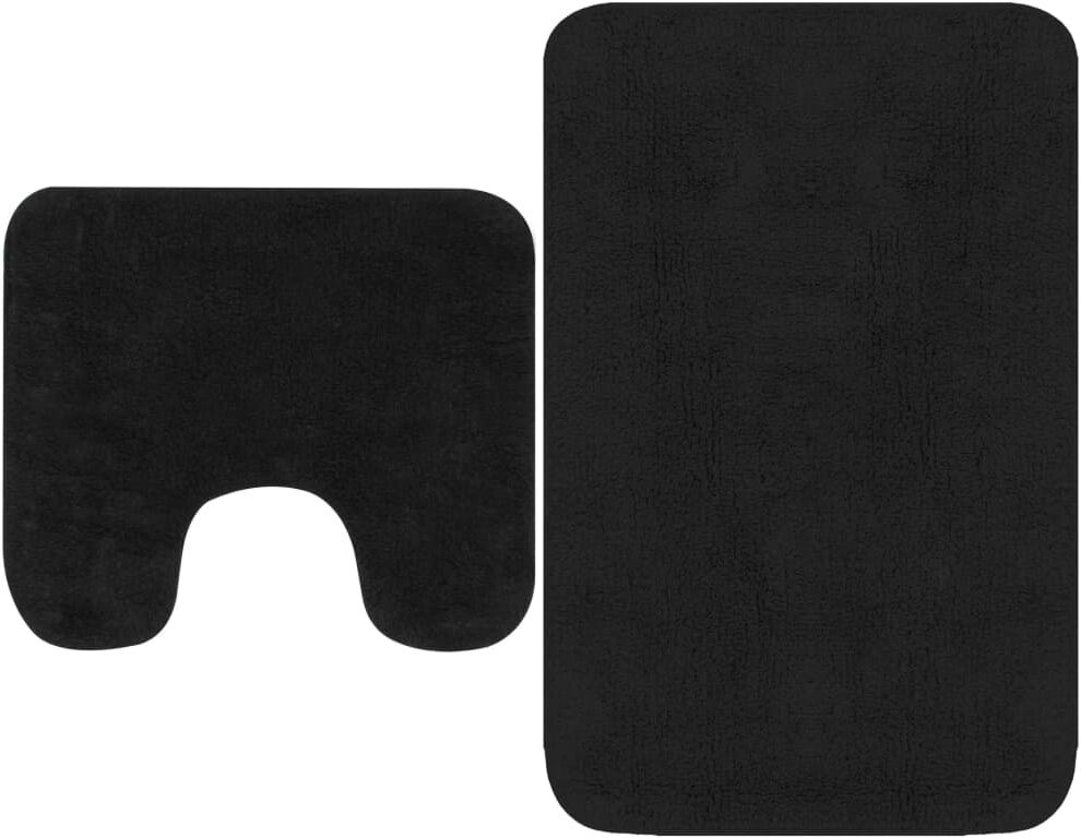 vidaXL bademåttesæt i 2 dele stof antracitgrå vidaXL bademåttesæt i 2 dele stof antracitgrå