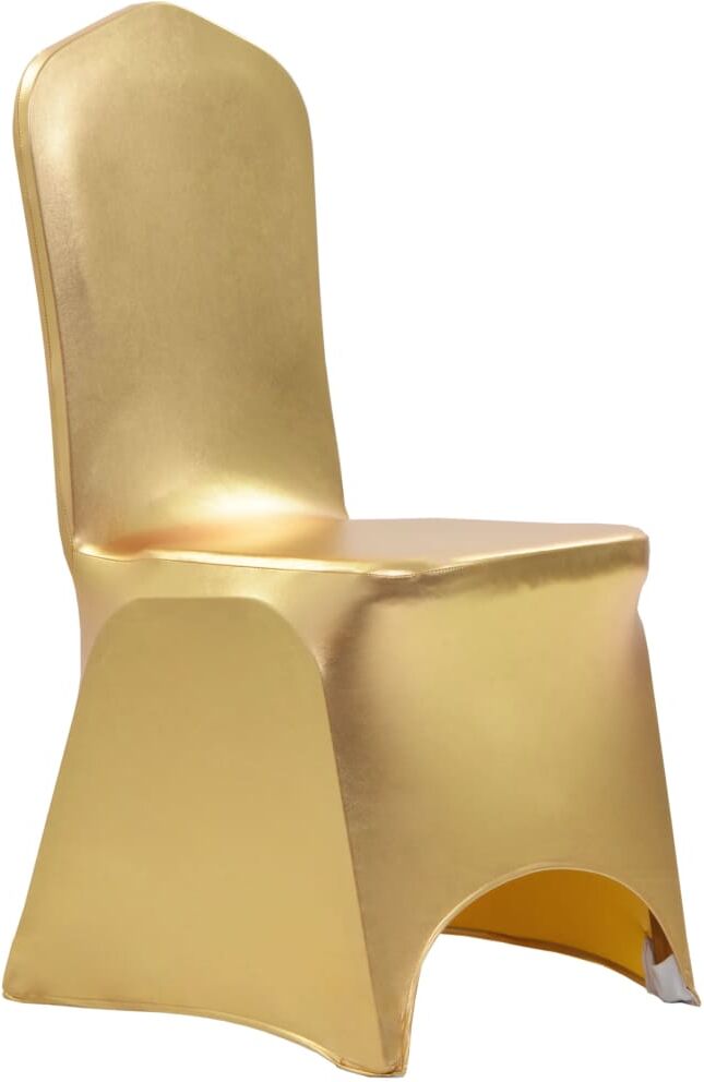 vidaXL stolebetræk 6 stk. strækbar guldfarvet vidaXL stolebetræk 6 stk. strækbar guldfarvet
