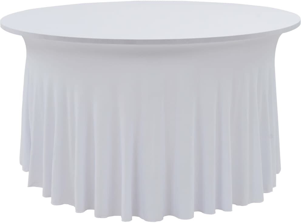 vidaXL strækbare bordduge med skørt 2 stk. 180 x 74 cm hvid vidaXL strækbare bordduge med skørt 2 stk. 180 x 74 cm hvid