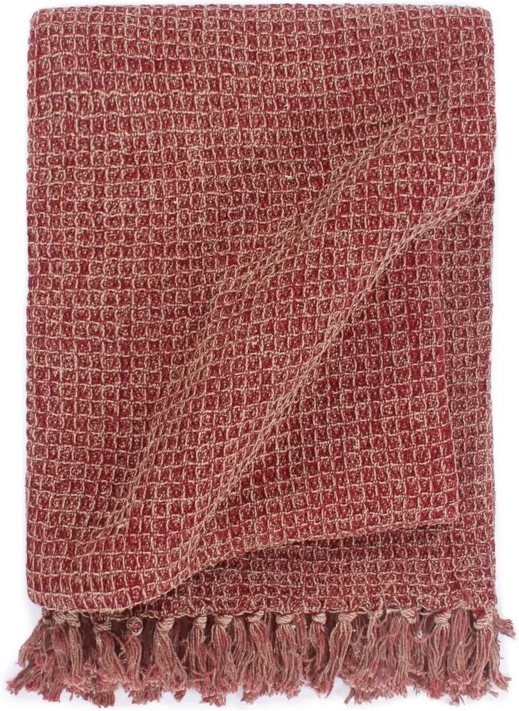 vidaXL plaid 160 x 210 cm bomuld bordeauxfarvet vidaXL plaid 160 x 210 cm bomuld bordeauxfarvet